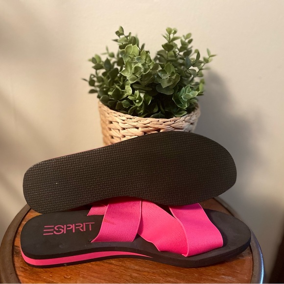 ESPRIT Bright Pink Sandals size 8 - Picture 3 of 3